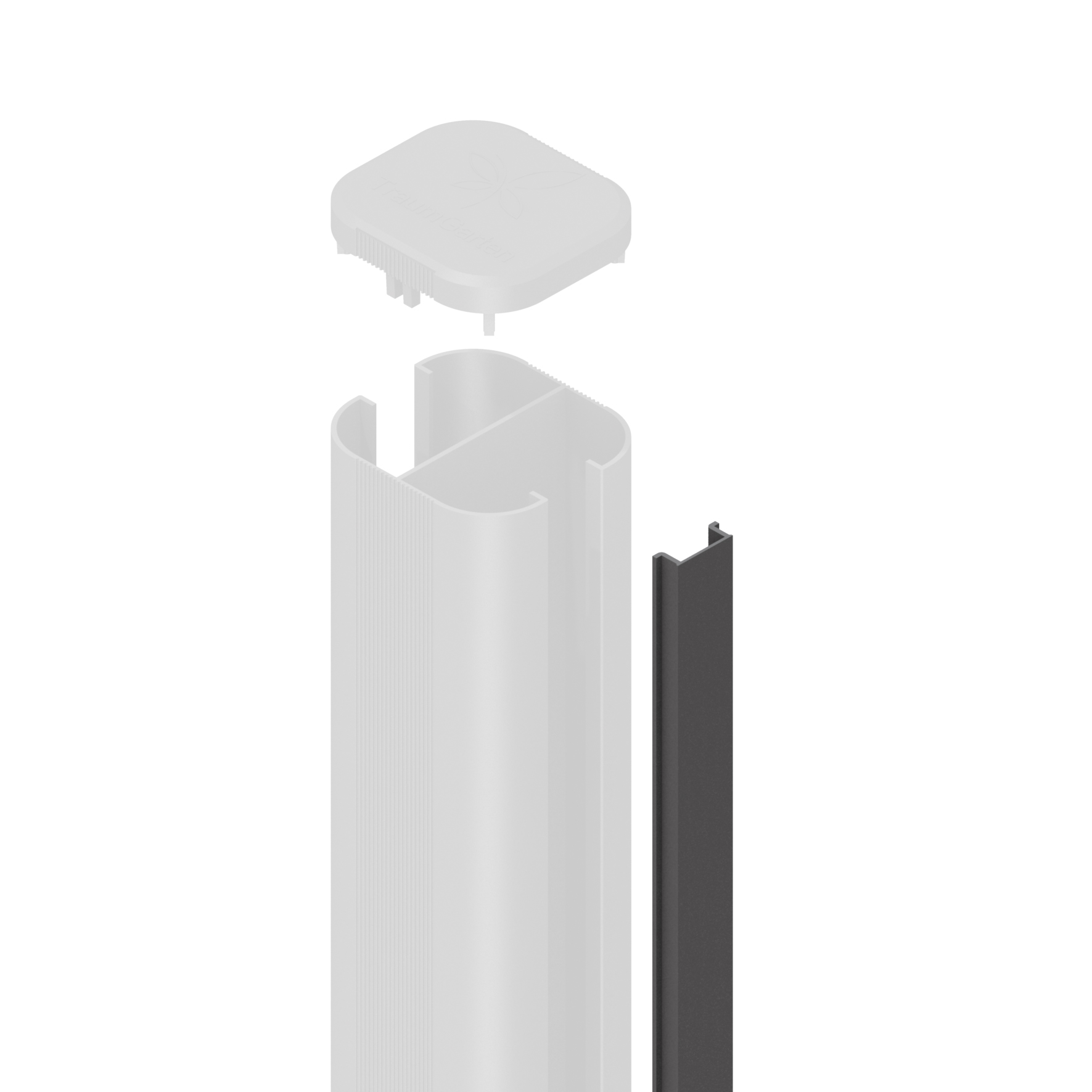 TraumGarten Ersatzteil: Abschlussleiste für Pfosten BASIC anthrazit