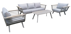Garden Pleasure Lounge Set AROA, Aluminium / 100 % Polyester