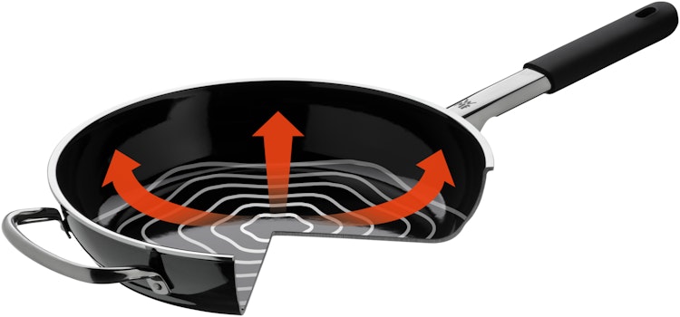 WMF Fusiontec Mineral Schmorpfanne mit Glasdeckel, 24 cm, Rose Quartz