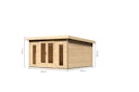 Vorschaubild Karibu Premium Gartenhaus Radeburg 3 - 40 mm (Homeoffice-Gartenhaus)