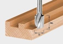 Festool Spiralnutfräser HW Schaft 8 mm HW Spi S8 D8/25