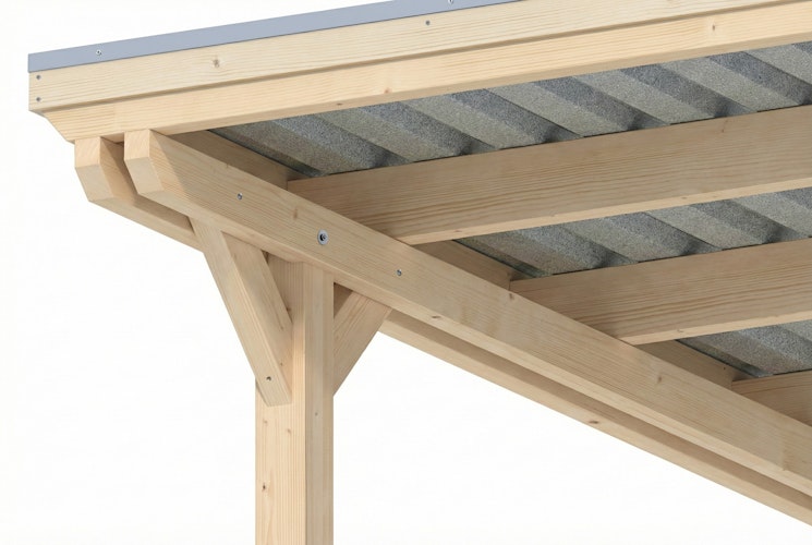 Skan Holz Emsland - Flachdach Caravan-Carport aus Leimholz Breite 402 cm