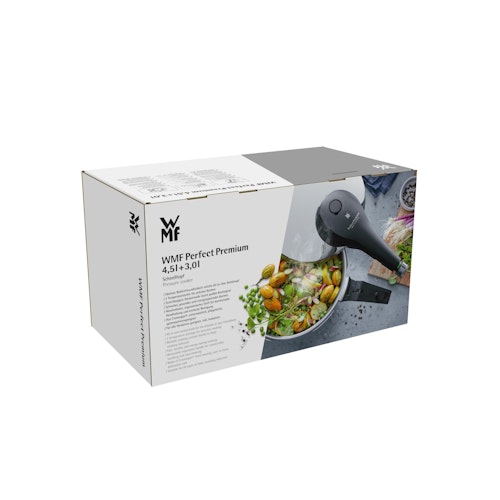WMF Perfect Premium One Pot Schnellkochtopf-Set mit Dampfgareinsatz, 22 cm, 4,5 und 3,0 Liter