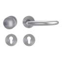 Vorschaubild Griffwerk ULMER GRIFF PROF | DESIGN MANUFAKTUR  FS Panik Edelstahl matt -Rosettengarnitur -Schraubt. Knopf R2 -WR -Stift 9mm -TS 38-50mm