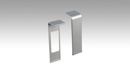 MEISTER Verbindungsstück Fußleiste Profil 15MK/20PK/20PK Aqua (2 Stk./VPE selbstklebend)  Edelstahl-Optik 2038Zubehörbild