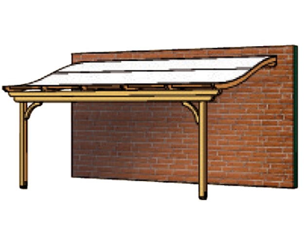 Skan Holz Terrassenüberdachung Verona o. Mittelpfosten Breite 541 cm