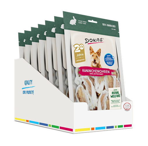 DOKAS Kaninchenohren getrocknet Hundesnack