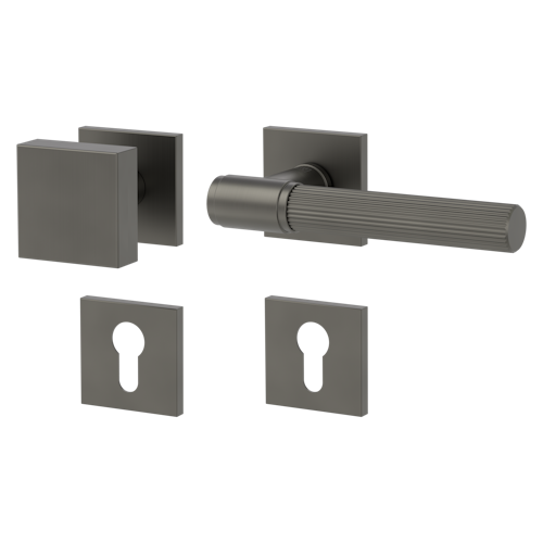 Griffwerk Wechselgarnitur VAYA 136 ARIS fast2fix Fast2Fix Rosetten eckig Knopf SQUARE Kaschmirgrau R