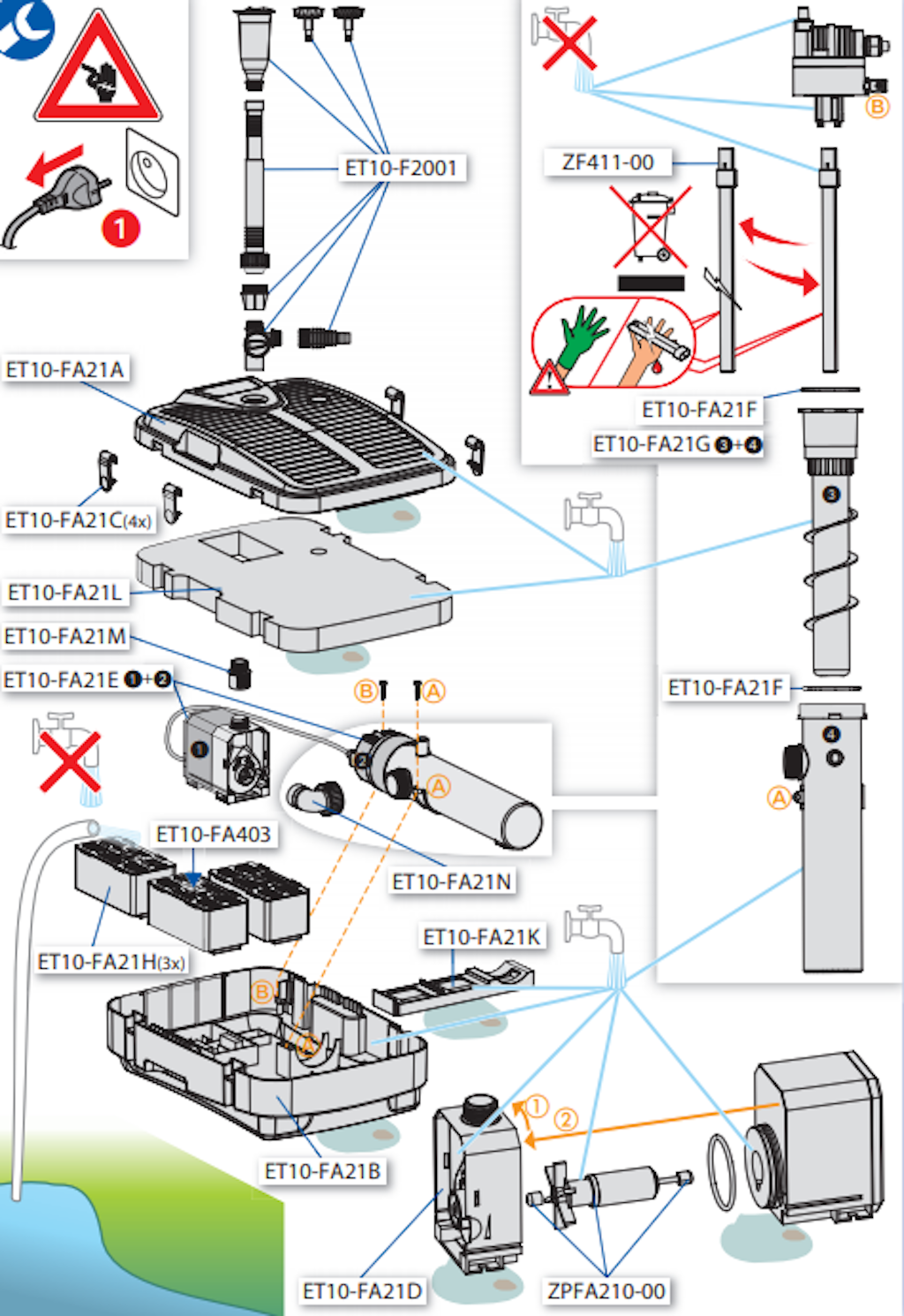 Explosionszeichnung Ersatzteile