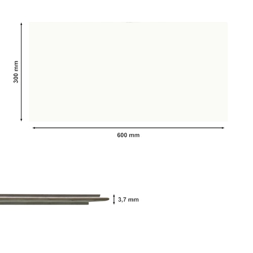 Revét Vinyl Wandfliese Weiss Hochglanz 60 x 30 cm