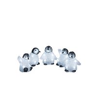 Konstsmide Weihnachtsbeleuchtung  LED Acryl Babypinguine 5er-Set