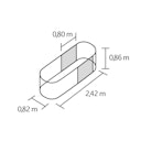 Vorschaubild Vitavia Erweiterung "Stretched" 80 cm für Hochbeet Terra Basic Höhe 86 cm