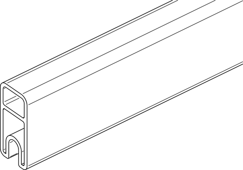 OSMO ALU-Fence Abschlussprofil 184 x 1,9 x 4,1 cm Weiß