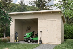 Skan Holz Gerätehaus Knut mit offenem Arbeitsbereich - 28 mm