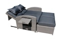 Vorschaubild Garden Pleasure Funktionssofa NIZZA, Polyrattan Braun / Kissen 100 % Polyester Schwarz