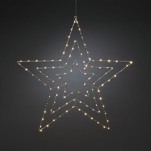 Konstsmide Weihnachtsbeleuchtung  Micro LED Silberstern Ø64cm