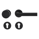 Vorschaubild Griffwerk Wechselgarnitur VAYA 137 TRI fast2fix Fast2Fix GK3 Rosetten rund Knopf R2 Graphitschwarz R