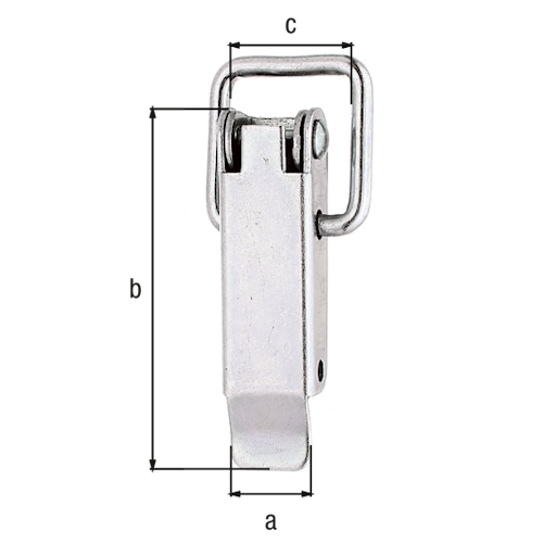 Alberts® Kistenverschluss, ohne Schließhaken, galvanisch verzinkt dickschichtpassiviert, HxB 49x13 mm 347703