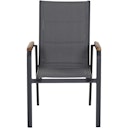 Vorschaubild Siena Garden Stapelsessel TESORO padded, Aluminium Anthrazit / Kunststoffgewebe Royal Grey - Abverkauf