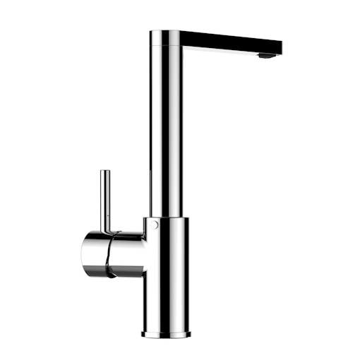 Wasserhahn Küchenarmatur, SAM, mit 360° schwenkbarem superflachem Auslauf, Verchromt