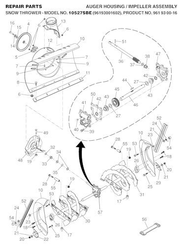 Husqvarna Schneefräsen/Fräsen 96193001602 10527SBE