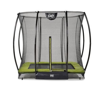 Exit Silhouette Bodentrampolin mit Sicherheitsnetz 153 x 214 cm grün