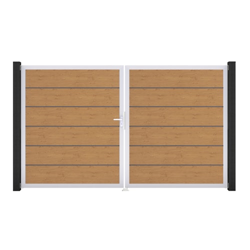 GroJa BasicLine Premium Doppeltor Rahmen Aluminium EV1 3000 x 1800 mm