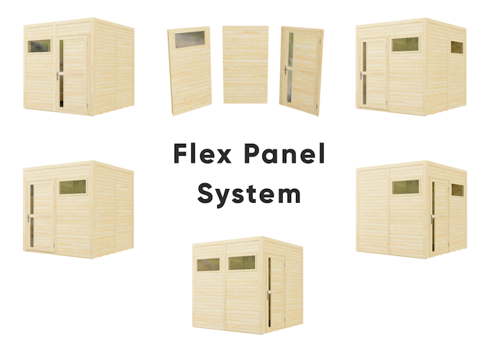 Bertilo Gartenhaus Cubus 2 Lounge - 19 mm