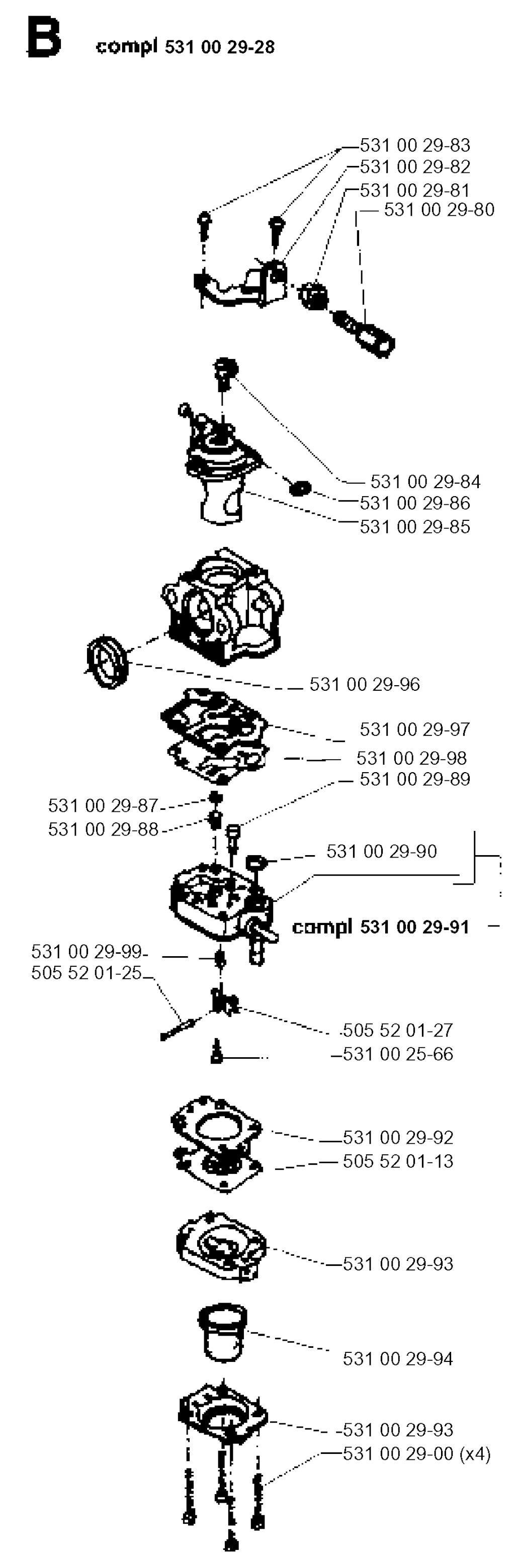 Explosionszeichnung Ersatzteile