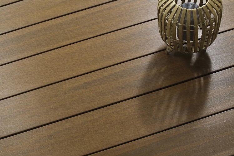 Fiberdeck Premium WPC-Terrassendiele RHK Teak 23 x 210 mm