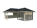 Vorschaubild Palmako Pavillon Bianca 24,9 m² Set 510 Slide Plus mit Isolierglas-Schiebetüren