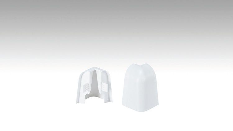 MEISTER Außenecken Fußleiste Profil 2PK (2 Stk./VPE)  Weiß 2001