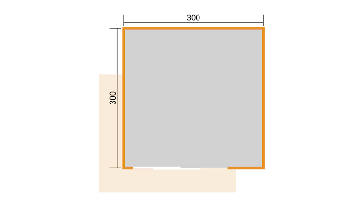 Weka Design Gartenhaus Pure Garden Amberley mit Aluminium-Schiebetür - 28 mm
