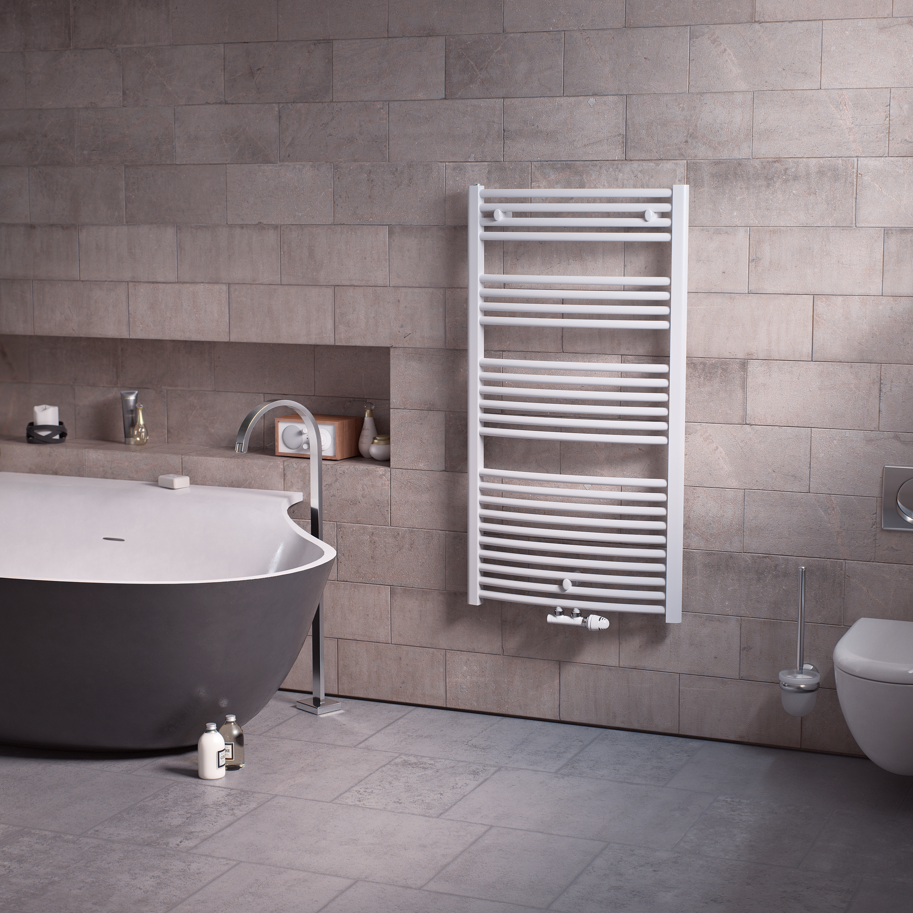 Thumbnail - Ximax Badheizkörper ALPHA C H: 825 mm B: 600 mm T: 40-50 mm weiss RAL 9016 + MA