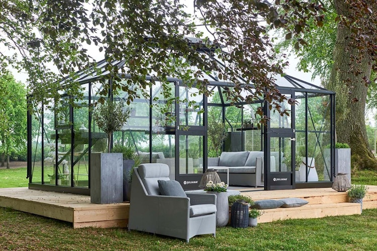 Juliana Gewächshaus Grand Oase SET inkl. Fundamentrahmen - 18,8 m²