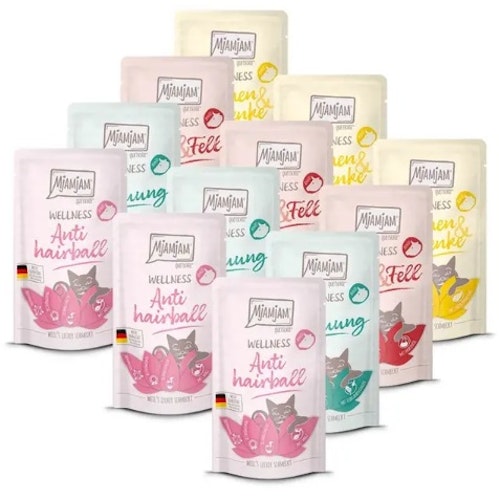 Mjamjam Wellness Wohlfühlpaket Rind 12x125g MP Katzennassfutter
