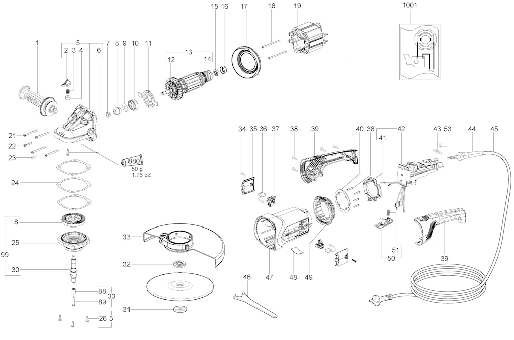 Explosionszeichnung Ersatzteile