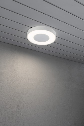 Konstsmide Wandleuchte Carrara, weiss, rund (7985-250)