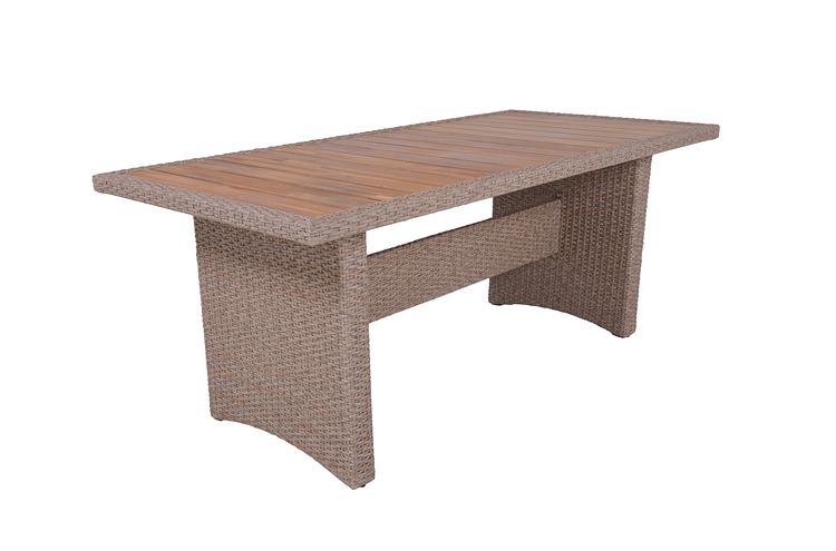 Garden Pleasure Gartenmöbel Set BRAGA 02, Tisch 220 x 100 + 8 Sessel, Polyrattan / Akazie / Kissen 100 % Polyester