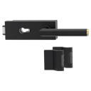 Vorschaubild Griffwerk PURISTO S -Graphitschwarz Ganzglastürbeschlagset -3-teiliger Bandsatz -mit Griff LUCIA SELECT -GSC/ME -PZ