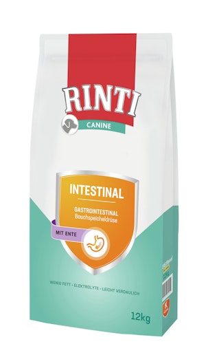 RINTI Canine Intestinal Ente/ Bauchspeicheldrüse Hundetrockenfutter Diätnahrung