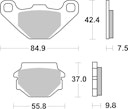 Vorschaubild SBS Bremsbelag 546RSI Offroad Racing Sinter