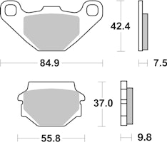 SBS Bremsbelag 546RSI Offroad Racing Sinter