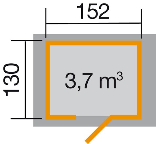 Weka 19mm Gartenhaus 317- Einzeltür