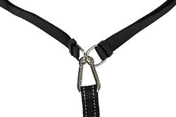 TRIXIE Bauchgurt mit Leine, breit, neoprengepolstert, Gurt: 70–120 cm/12 cm,  Leine: 1,10–1,50 m/20 mm, sch