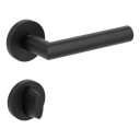 Vorschaubild Griffwerk LUCIA PROFESSIONAL PVD+ Schraubtechnik GK3 Rosetten rund WC Graphitschwarz PVD+