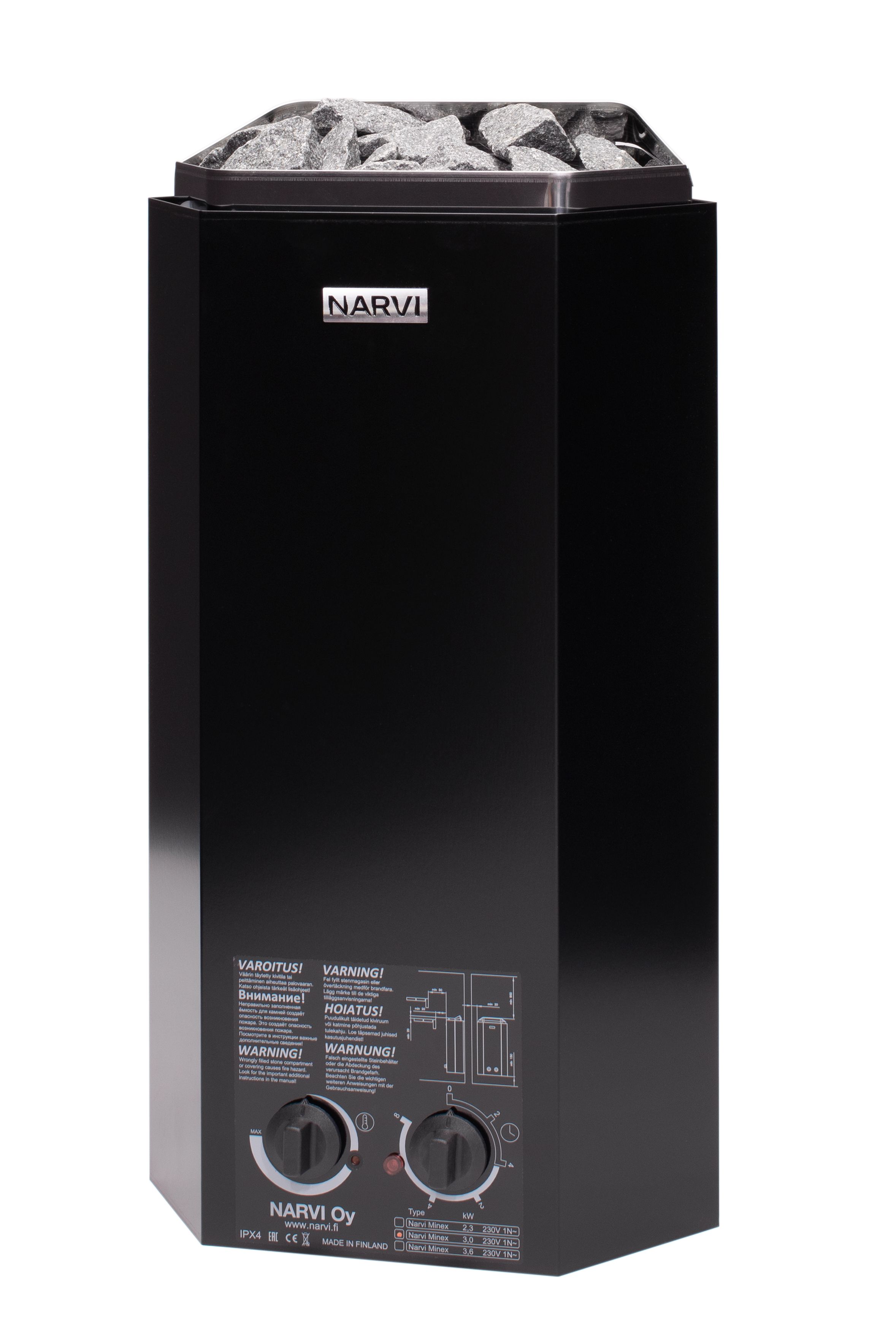 Palmako Narvi Saunaofen 3,6  kW (inkl. Steine 40 kg)