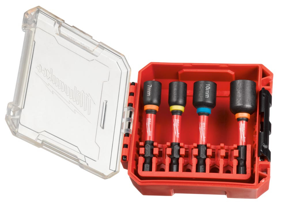 Milwaukee SHOCKWAVE Steckschlüssel 1/4" Set 4-teilig 4932492445