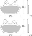 Vorschaubild SBS Bremsbelag 826H.HF Street High Power Ceramic