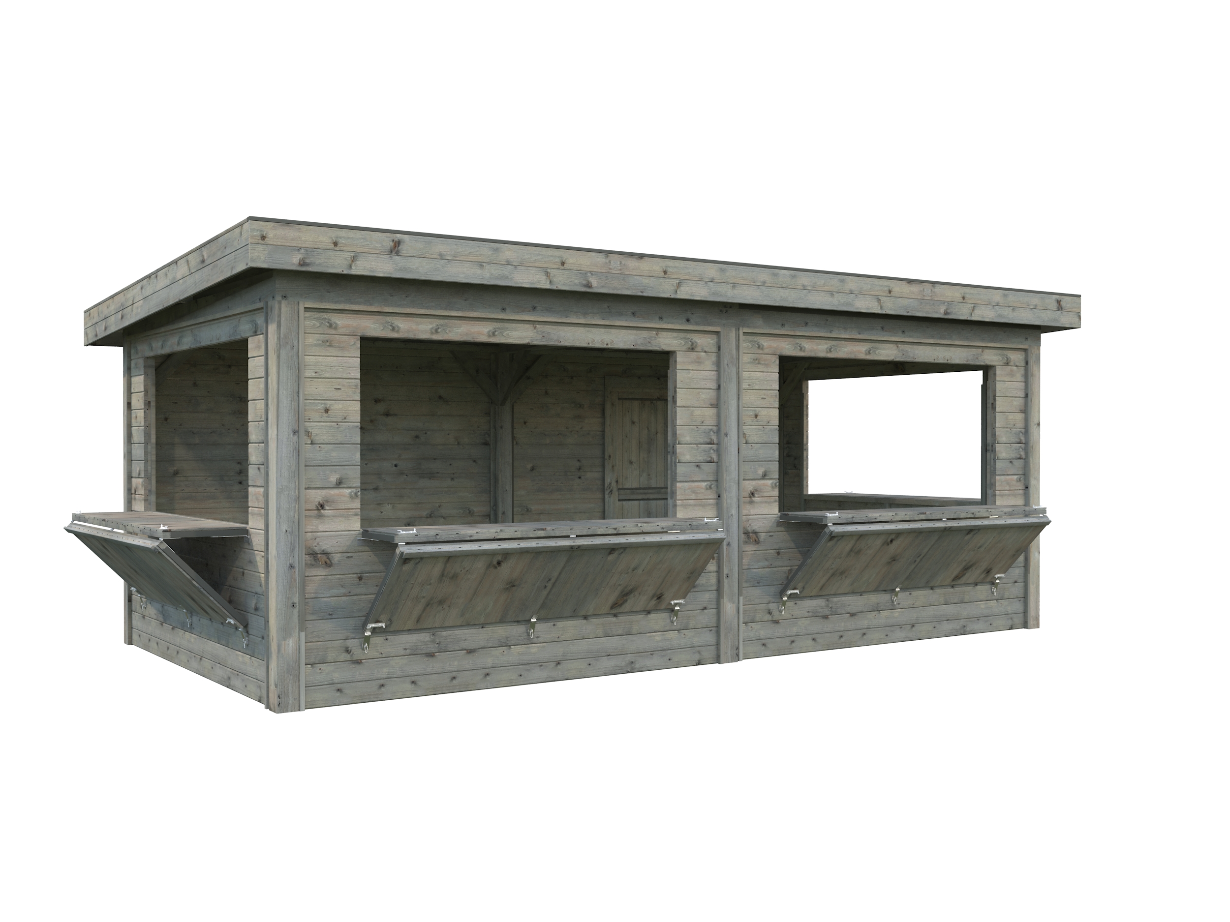 Palmako Marktstand Connect Lenna 16,6 m² SET 312 grau tauchgrundiert